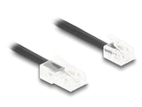 Delock Telefonkabel / Spiralkabel RJ11 Stecker zu RJ45 Stecker schwarz 1 m
