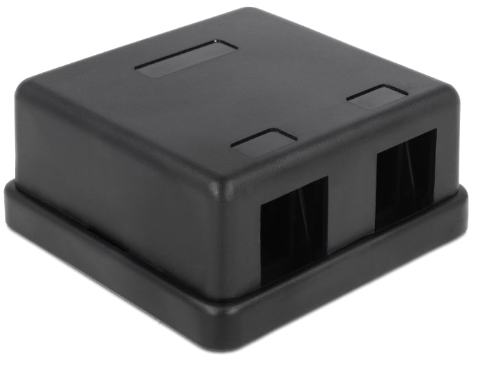 Delock Keystone Leergehäuse 2 Port schwarz