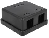 Delock Keystone Leergehäuse 2 Port schwarz