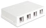 Delock Keystone Leergehäuse 4 Port