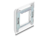 Delock Easy 45 Modulträger mit Abdeckrahmen 80 x 80 mm weiß