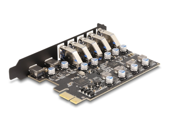 Delock USB 5 Gbps PCI Express x1 Karte zu 5 x extern Typ-A + 2 x extern USB Type-C™ Buchse