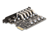 Delock USB 5 Gbps PCI Express x1 Karte zu 5 x extern Typ-A + 2 x extern USB Type-C™ Buchse