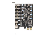 Delock USB 5 Gbps PCI Express x1 Karte zu 5 x extern Typ-A + 2 x extern USB Type-C™ Buchse