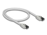 Delock RJ45 Netzwerkkabel Cat.8.1 S/FTP 0,5 m bis 40 Gbps grau