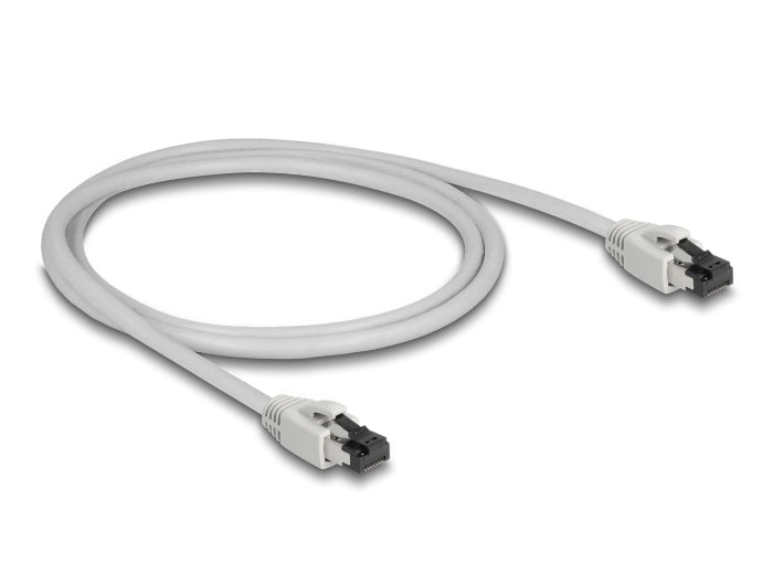 Delock RJ45 Netzwerkkabel Cat.8.1 S/FTP 1 m bis 40 Gbps grau