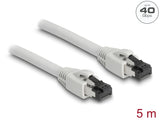 Delock RJ45 Netzwerkkabel Cat.8.1 S/FTP 5 m bis 40 Gbps grau