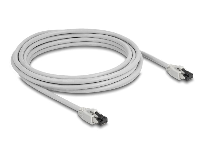 Delock RJ45 Netzwerkkabel Cat.8.1 S/FTP 5 m bis 40 Gbps grau