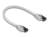 Delock RJ45 Netzwerkkabel Cat.8.1 S/FTP 0,25 m bis 40 Gbps grau