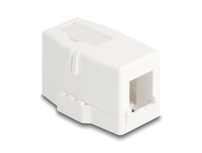 Delock Keystone Leergehäuse 1 Port mit magnetischer Unterseite, weiß
