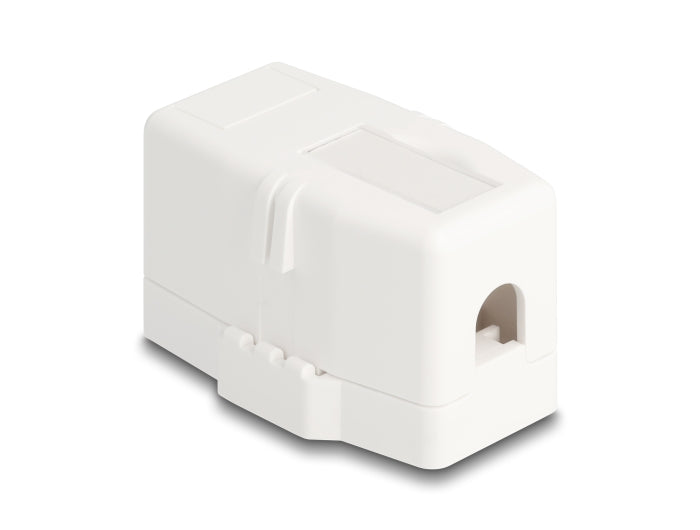 Delock Keystone Leergehäuse 1 Port mit magnetischer Unterseite, weiß