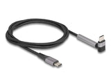 Delock USB 2.0 Kabel USB Type-C™ Stecker zu Stecker gewinkelt mit Ständerfunktion PD 3.0 60 W 1,5 m