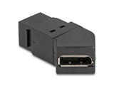Delock Keystone Modul Mini DisplayPort Einbaubuchse zu DisplayPort Buchse 45° gewinkelt 8K 30 Hz schwarz