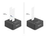 Delock USB 20 Gbps M.2 Dockingstation für 2 x M.2 NVMe PCIe SSD mit Klon- und Löschfunktion