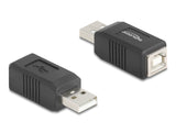Delock USB 2.0 Adapter USB Typ-A Stecker zu USB Typ-B Buchse