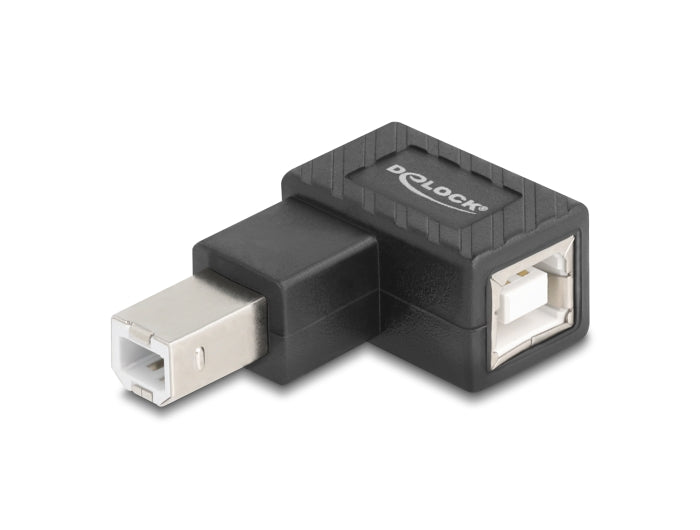 Delock USB 2.0 Adapter USB Typ-B Stecker zu USB Typ-B Buchse 90° rechts gewinkelt
