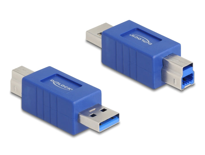 Delock USB 5 Gbps Adapter USB Typ-A Stecker zu USB Typ-B Stecker (gekreuzt)