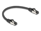 Delock RJ45 Netzwerkkabel Cat.8.1 S/FTP 0,25 m bis 40 Gbps schwarz