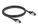 Delock RJ45 Netzwerkkabel Cat.8.1 S/FTP 1 m bis 40 Gbps schwarz