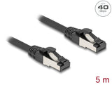 Delock RJ45 Netzwerkkabel Cat.8.1 S/FTP 5 m bis 40 Gbps schwarz