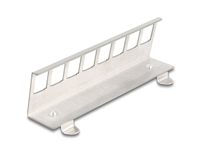 Delock Keystone Metall Halterung 8 Port für Hutschiene