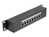 Delock 10″ Kupplungs-Patchpanel 8 Port Cat.6
