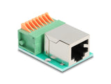Delock RJ45 Buchse zu Terminalblock mit Drucktaster Cat.5e