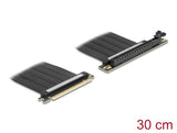 Delock Riser Karte PCI Express 4.0 x16 Stecker zu x16 Slot 90° gewinkelt mit Kabel 30 cm