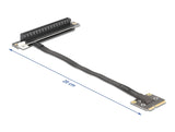 Delock Adapter Mini PCIe Stecker zu PCIe 3.0 x16 Slot 90° gewinkelt mit Kabel 20 cm