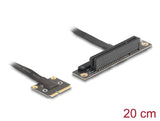 Delock Adapter Mini PCIe Stecker zu PCIe 3.0 x8 Slot 90° gewinkelt mit Kabel 20 cm