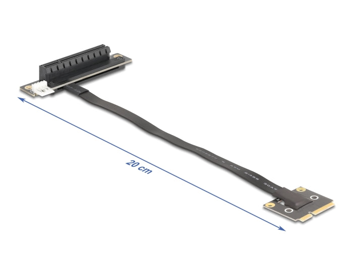 Delock Adapter Mini PCIe Stecker zu PCIe 3.0 x8 Slot 90° gewinkelt mit Kabel 20 cm