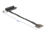 Delock Adapter Mini PCIe Stecker zu PCIe 3.0 x8 Slot 90° gewinkelt mit Kabel 20 cm