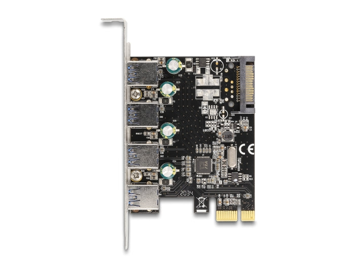 Delock PCI Express x1 Karte zu 4 x extern USB Typ-A Buchse SuperSpeed USB 5 Gbps (USB 3.2 Gen 1)