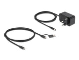 Delock 7 Port USB Hub mit 3 Ports 10 Gbps und 4 Schnellladeports 5 Gbps mit Schalter und Beleuchtung