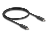 Delock USB 80 Gbps Kabel USB Type-C™ Stecker zu Stecker 16K 60 Hz PD 3.1 240 W E-Marker koaxial 0,5 m schwarz