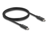 Delock USB 80 Gbps Kabel USB Type-C™ Stecker zu Stecker 16K 60 Hz PD 3.1 240 W E-Marker koaxial 1 m schwarz