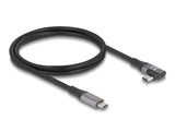 Delock USB 40 Gbps Kabel gewinkelt links / rechts USB PD 3.1 Extended Power Range 240 W 1 m