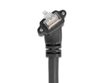 Delock GigE Kamera Kabel RJ45 Stecker 45° gedreht und 90° gewinkelt mit Schrauben zu RJ45 Stecker Cat.6 S/FTP 5 m schwarz