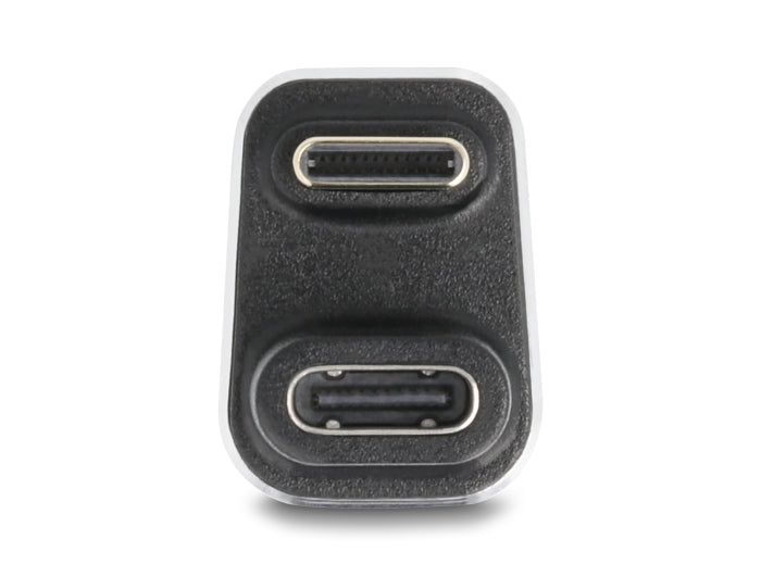 Delock USB-C™ Adapter 180° gewinkelt 40 Gbps PD 3.1 240 W Stecker zu Buchse U-Form 8K 60 Hz Metall
