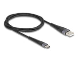 Delock USB 2.0 Kabel USB Typ-A Stecker zu USB Type-C™ Stecker mit verlängertem Knickschutz 1 m