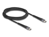 Delock USB 2.0 Kabel USB Type-C™ Stecker zu Stecker mit verlängertem Knickschutz 60 W 2 m