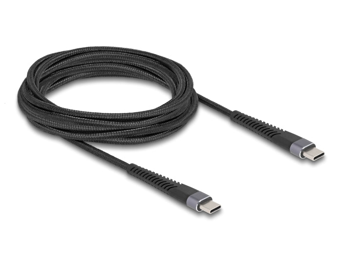 Delock USB 2.0 Kabel USB Type-C™ Stecker zu Stecker mit verlängertem Knickschutz 60 W 3 m