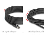 Delock USB 2.0 Kabel USB Type-C™ Stecker zu Stecker mit magnetischer Textilummantelung PD 3.0 60 W 1 m