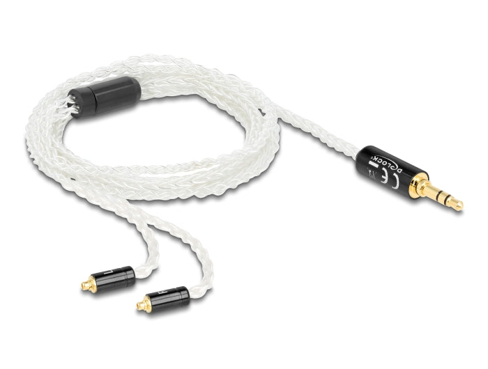 Delock Audio Kabel 3,5 mm 3 Pin Klinkenstecker zu 2 x MMCX Stecker 1,20 m