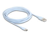 Delock USB 2.0 Kabel USB Typ-A Stecker zu USB Type-C™ Stecker 4 m blau Silikon