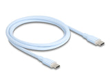 Delock USB 2.0 Kabel USB Type-C™ Stecker zu Stecker PD 3.0 60 W 1 m blau Silikon