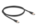 Delock USB 2.0 Kabel USB Type-C™ Stecker zu Stecker PD 3.0 60 W 1 m schwarz Silikon