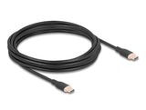 Delock USB 2.0 Kabel USB Type-C™ Stecker zu Stecker PD 3.0 60 W 4 m schwarz Silikon