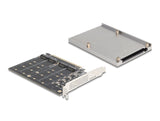Delock PCI Express x16 Karte zu 4 x intern NVMe M.2 Key M mit Kühlkörper - Bifurcation (LxB: 145 x 111 mm)