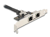 Delock Mini PCIe I/O PCIe full size 2 x RJ45 Gigabit LAN